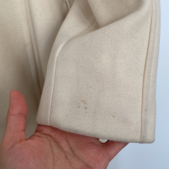 United Colors of Benetton Cream Pea Coat. - Picture 10 of 11